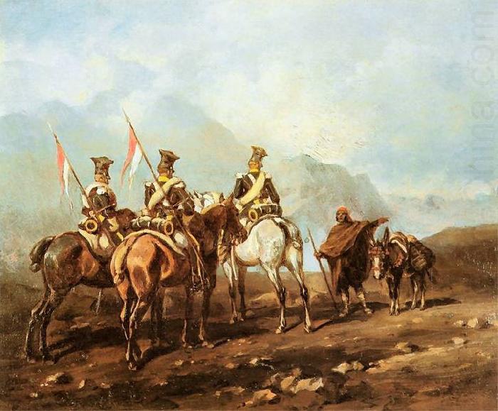 Reconnaissance in Spain., Juliusz Kossak